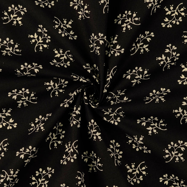 Cotton Poplin fabric Black 