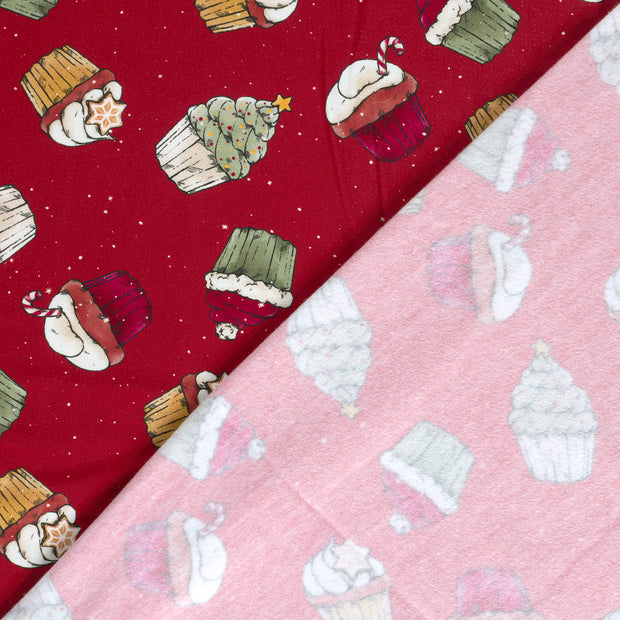 French Terry fabric Christmas printed 