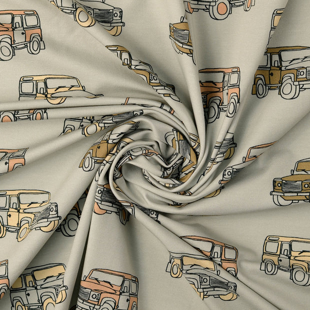 Jersey fabric Grey digital printed 
