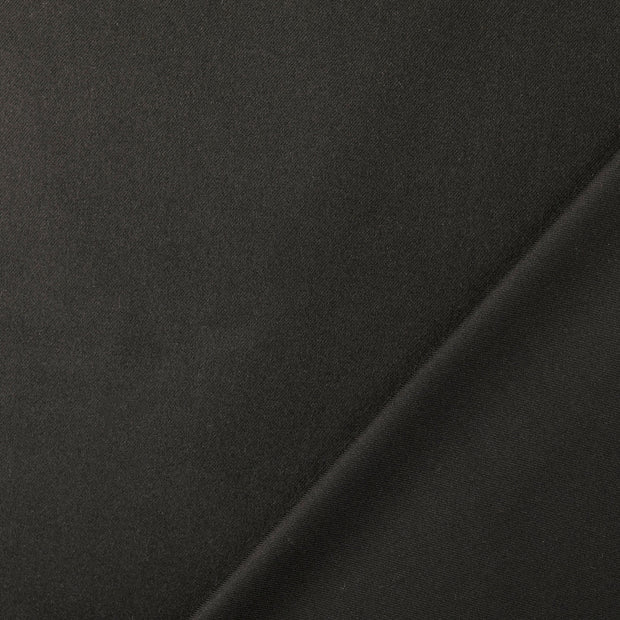 Sergé tissu Noir fil teint 