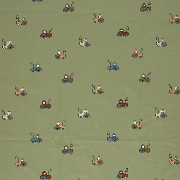 Jersey fabric Olive Green soft 