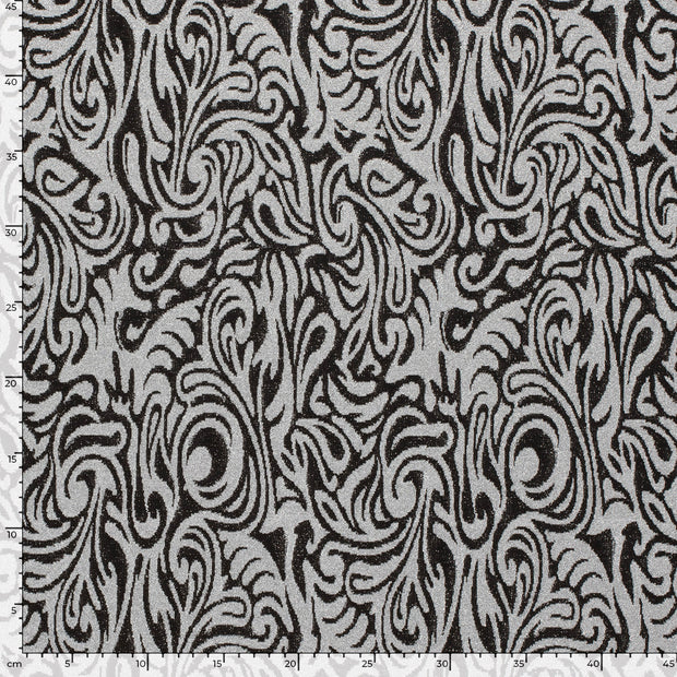 Jacquard fabric Abstract Silver