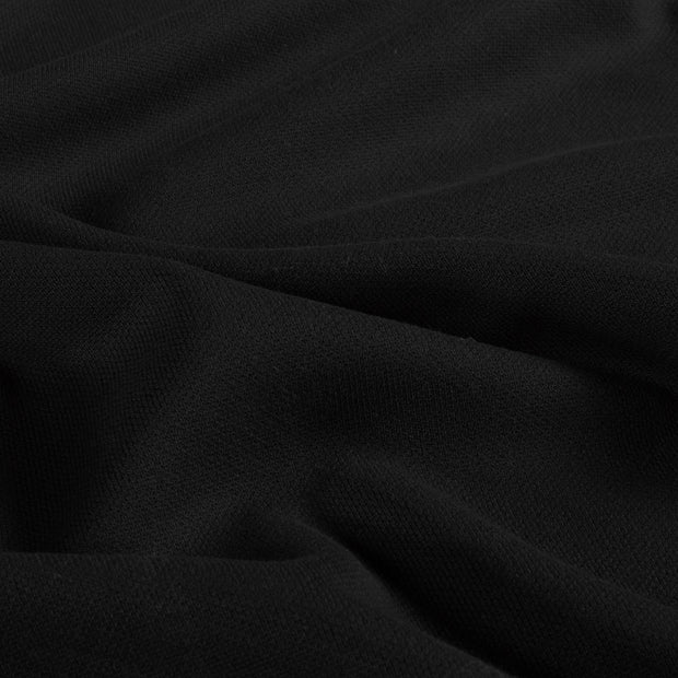 Rib Jersey fabric Unicolour Black