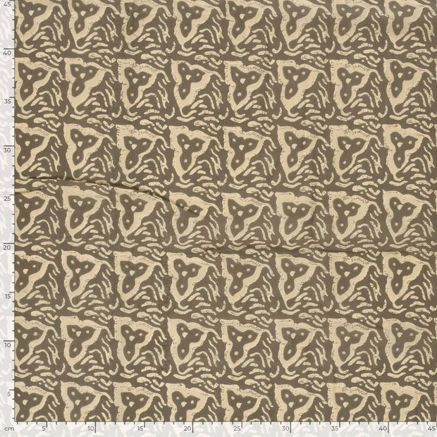 Voile stof Abstract Grijs
