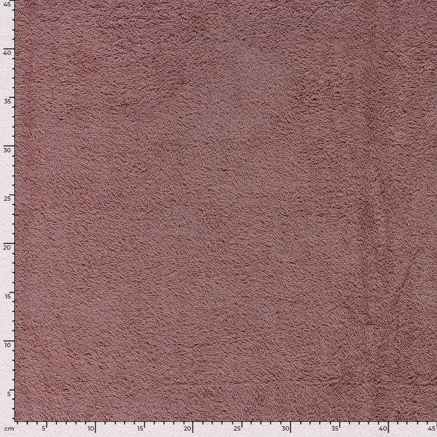 Frotté tissu Unicolore Vieux rose