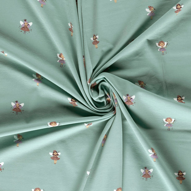 Jersey fabric Baby Blue printed 