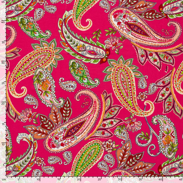 Viscose Vortex Jerséis tela Cachemira Fucsia