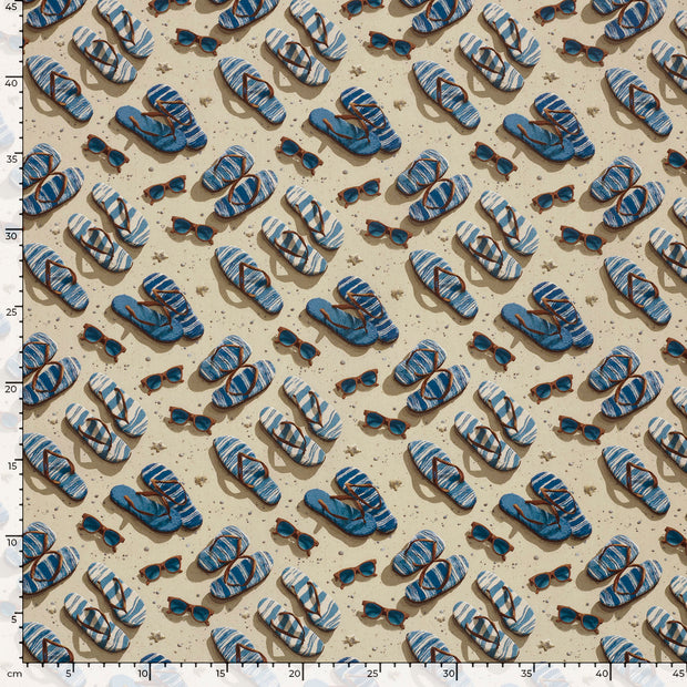 Baumwolle Popeline fabrik Strand Beige