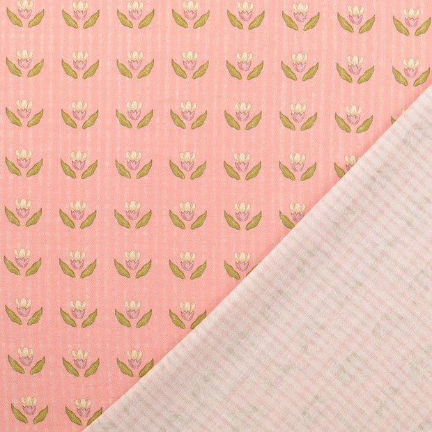 Algodón Popelina tela Rosa claro 
