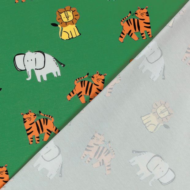 Cotton Jersey fabric Tigers printed 