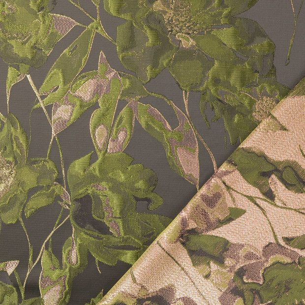 Jacquard tela Verde oliva 