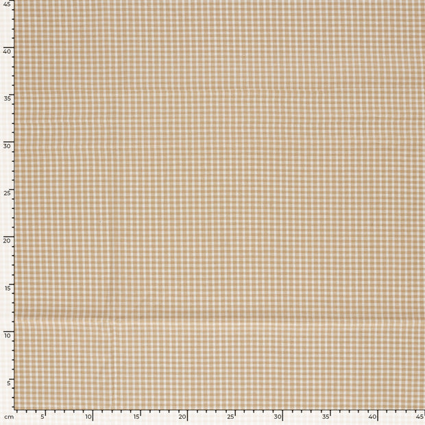Baumwoll Webware fabrik Karo's Beige