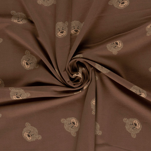 French Terry fabric Brique printed 