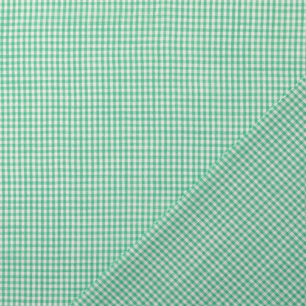Algodón Popelina tela Verde bordado 