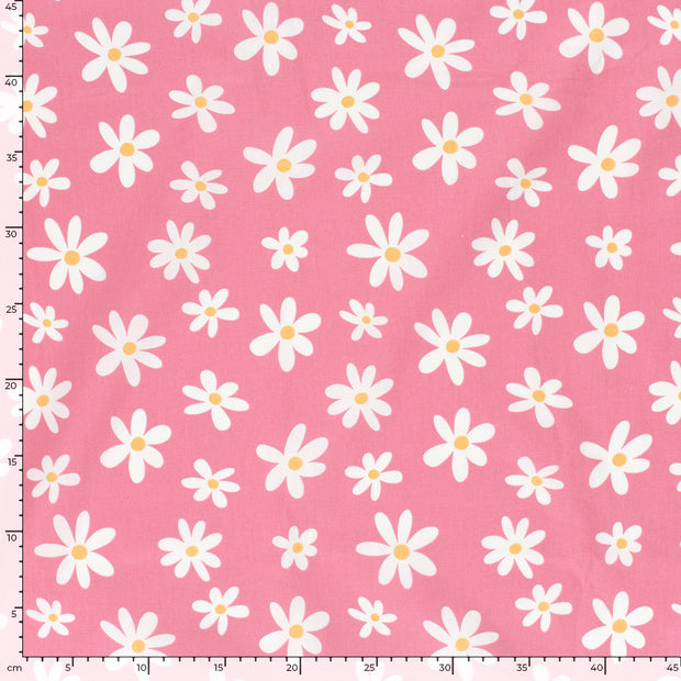 Baumwolle Popeline fabrik Blumen Rosa