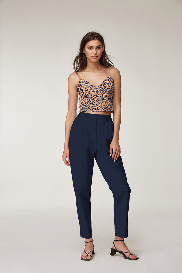 Viscose Poplin fabric Leopards Salmon