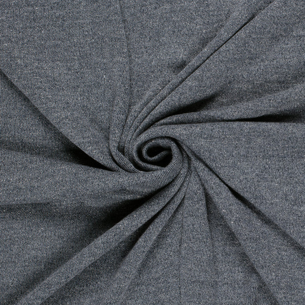 Heavy Knit fabrik Stahlblau Lurex 