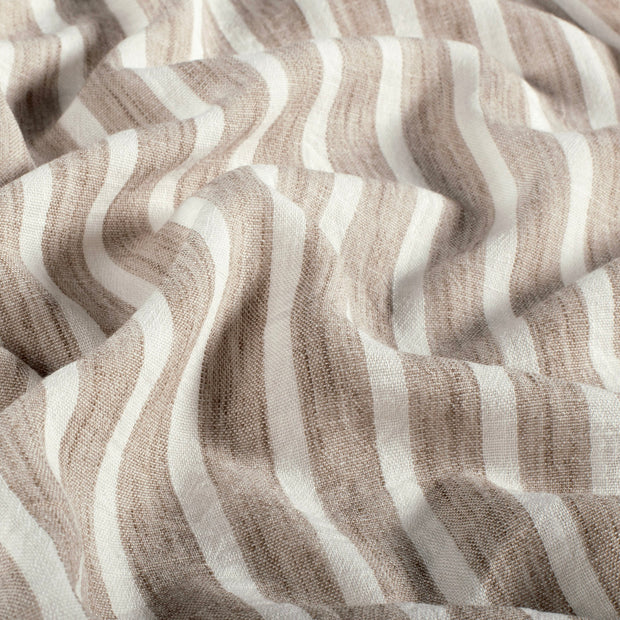 Woven Polyester tissu rayures Camel