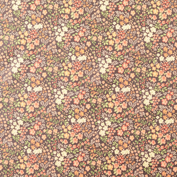 Aqua Protect (waterproof) fabric Flowers Orange