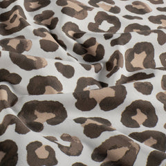 French Terry GOTS organic digital printed Leopards Dark Green