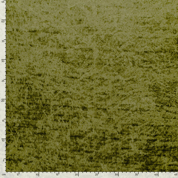 Velours fabric Unicolour Khaki Green