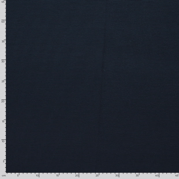 Ottoman jersey fabric Unicolour Navy