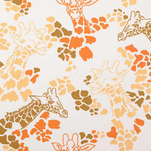 Jersey stof Dieren Beige