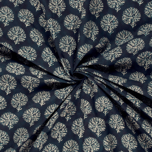 Voile fabrik Indigoblau 