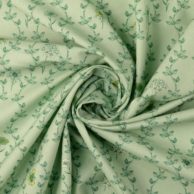 Cretonne fabric Dark Mint 