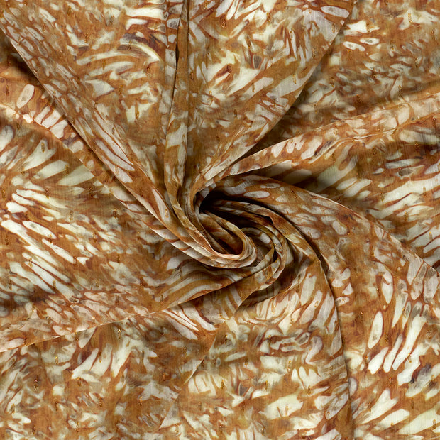 Chiffon fabric Orange digital printed 