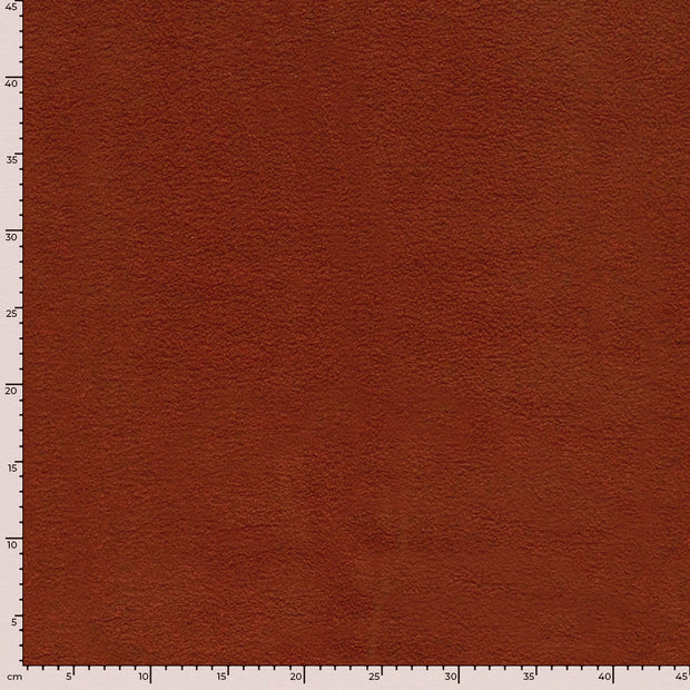 Polaire tissu Unicolore Brique