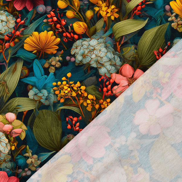 French Terry fabric Multicolor digital printed 