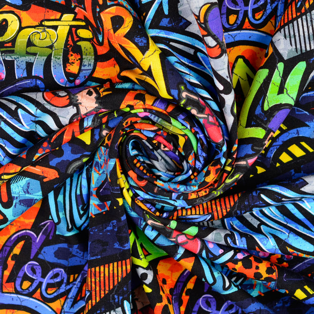French Terry fabric Multicolor digital printed 