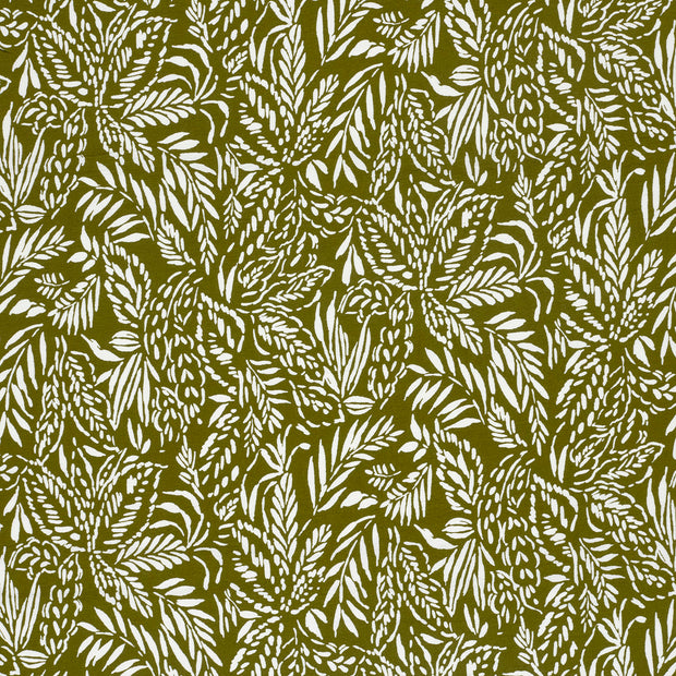 Viscose Nylon Crepe tela Verde caqui 