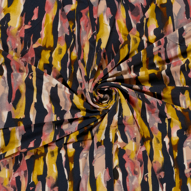 Viscose Vortex Jerséis tela Azul marino estampado 