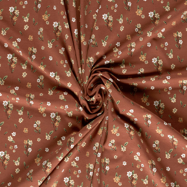 Jerséis tela Rosa antiguo estampado 