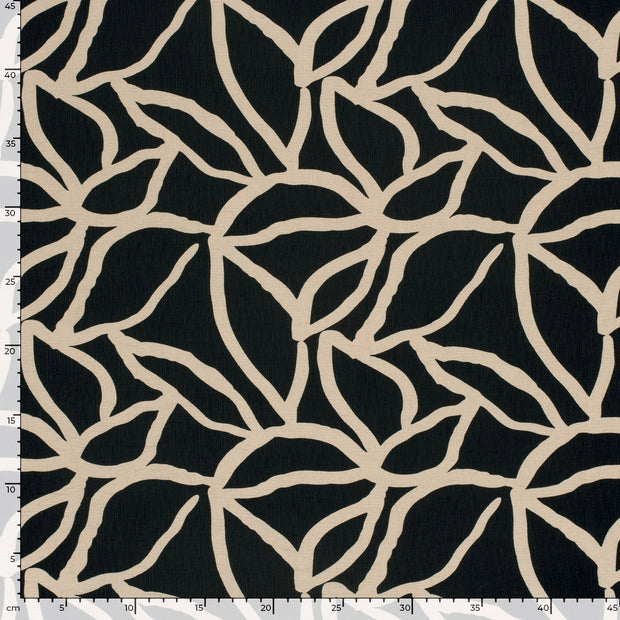 Viscose Nylon Ottoman fabrik Blumen Beige