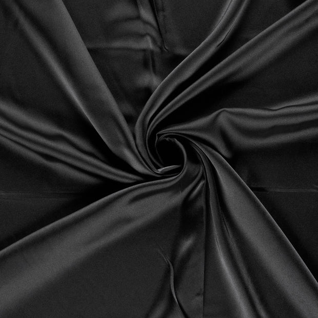Satin fabrik Schwarz 
