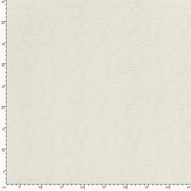 Heavy Knit fabrik Abstrakt Wollweiß