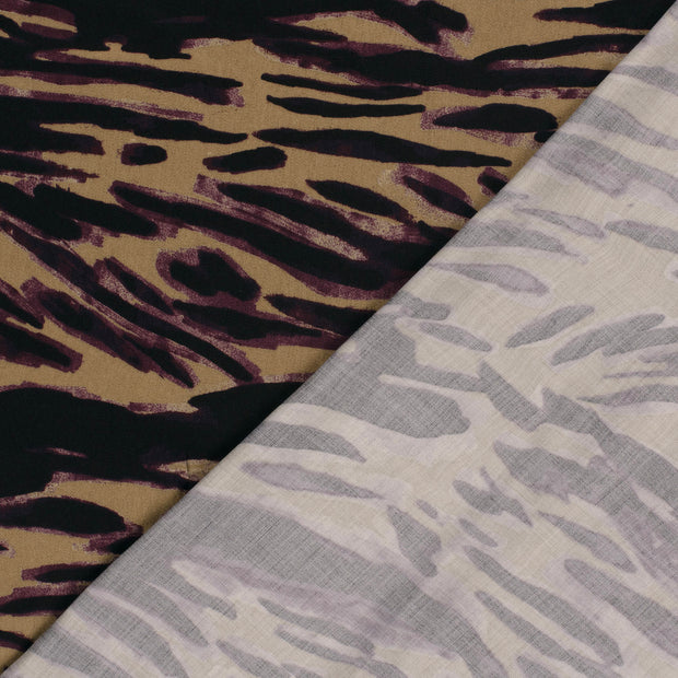 Viscose Satijn stof Abstract bedrukt 