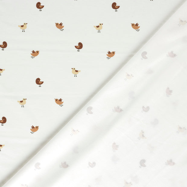 Jersey fabric Birds printed 