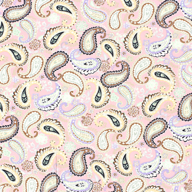 Bamboe Poplin stof Licht roze mat 