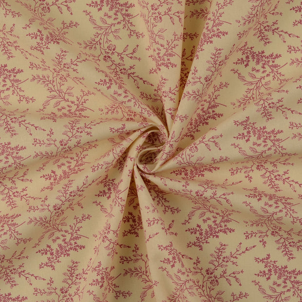 Algodón Popelina tela Rosa antiguo 