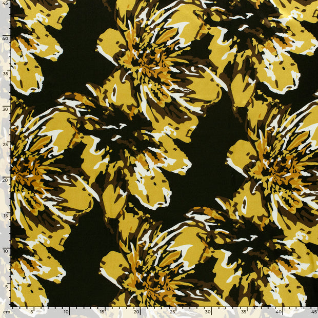 Satin fabric Abstract Oker