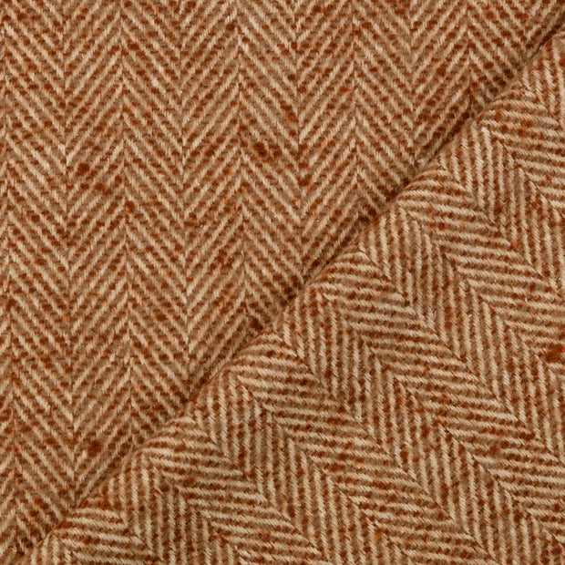 Tweed fabrik Beige garngefärbt 