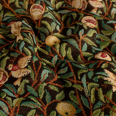 Gobelin jacquard oiseaux Noir