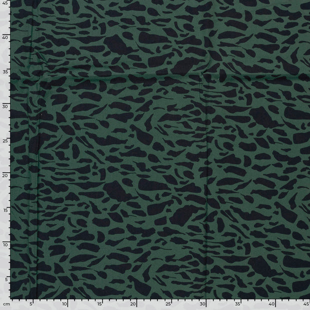 Viscose Twill fabrik Abstrakt Petrol