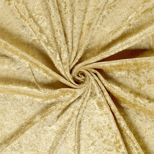 Velours fabric Gold crushed 