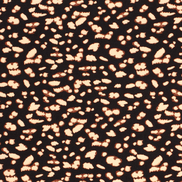 Popeline de Viscose tissu pois Noir