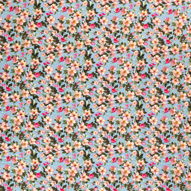Viscose Nylon Crepe fabric Baby Blue texturized 